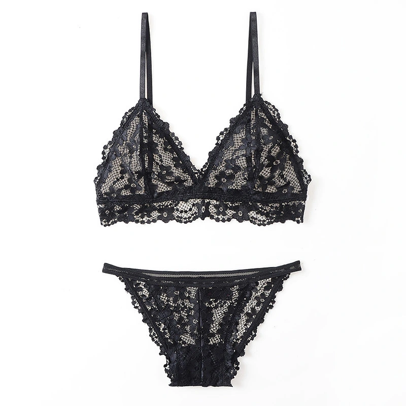 Lace without steel ring ultra-thin cup bra