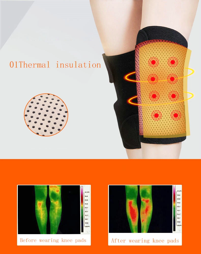 Bamboo Charcoal Knee Pads Knee Pads Warmth Self-Heating Knee Pads Tourmaline Warm Hx Cold-Proof Old Cold Leg Magnet