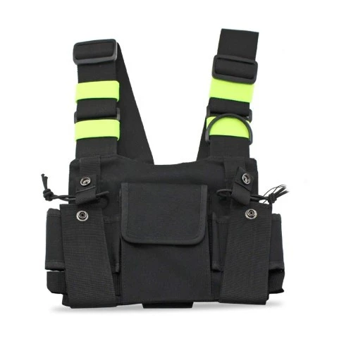 Intercom reflective chest bag Tactical reflective double chest bag