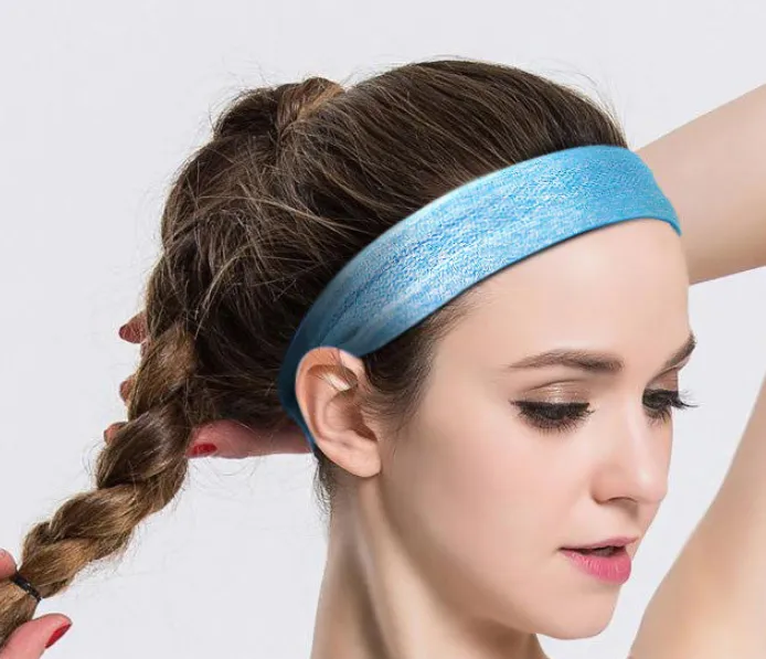 Non-slip antiperspirant headband sports turban