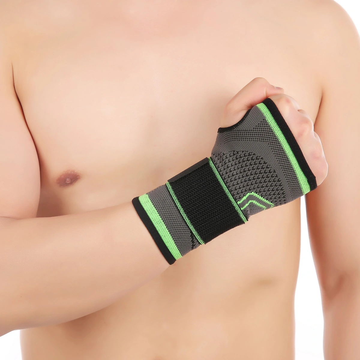 Weightlifting breathable knit handguard
