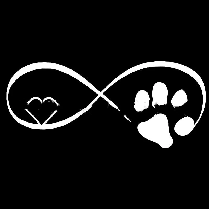 Love Dog Paw Cat Paw Reflective Car Motorcycle Sticker  