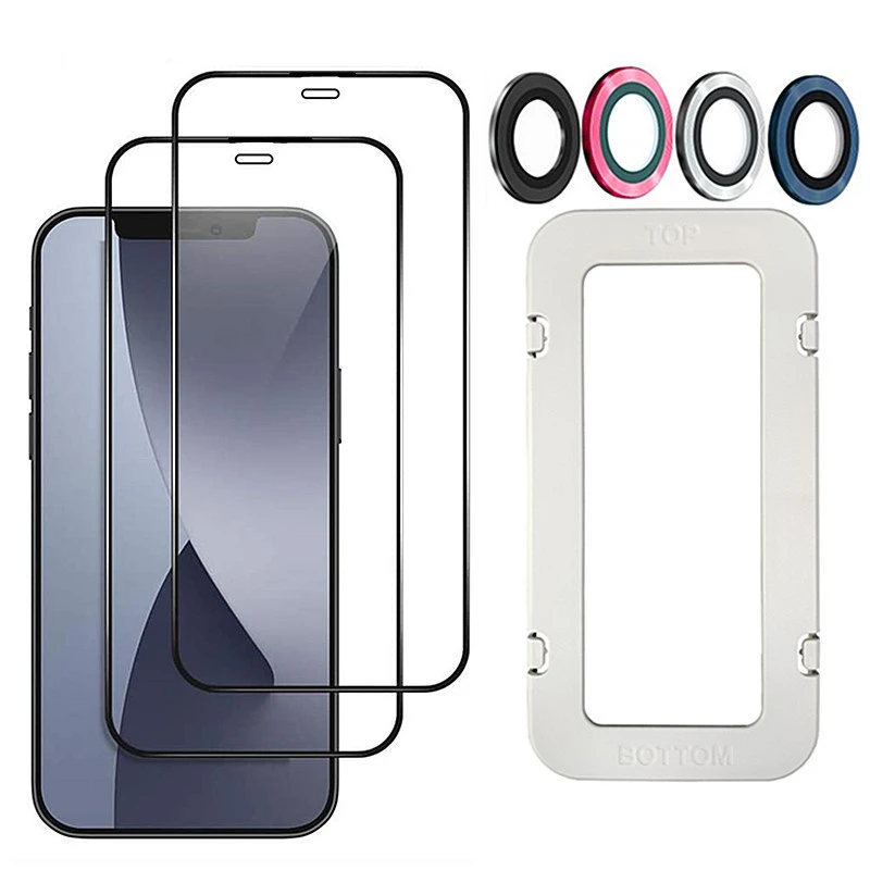 Compatible With Tempered Glass Screen Protector For   11 Pro Max 12 Mini 11Pro 12Pro XS X XR 7 8 Plus 6 6S SE 5S Protection Film