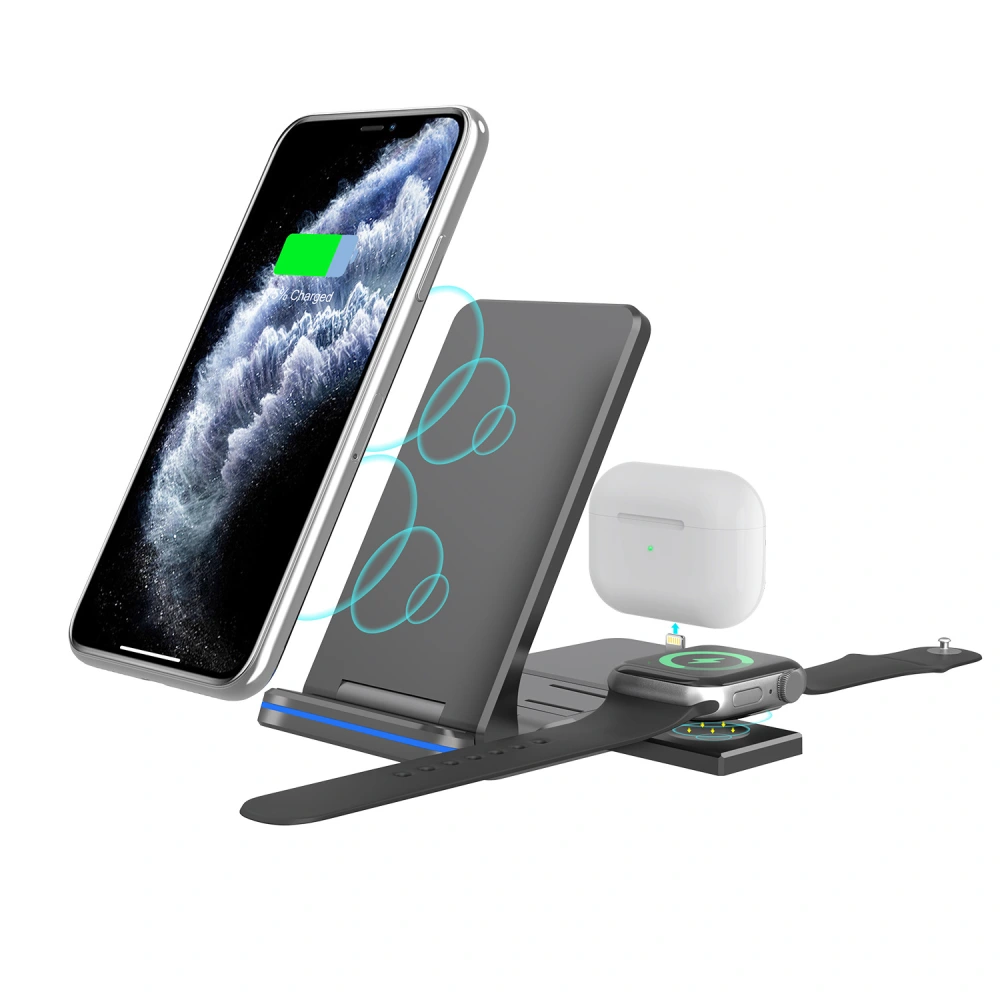 Portable Folding Wireless Charging Mobile Phone Desktop Support Frame