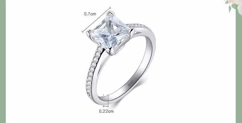 Classic Luxury Silver Plated Platinum Ring With Diamond Ring