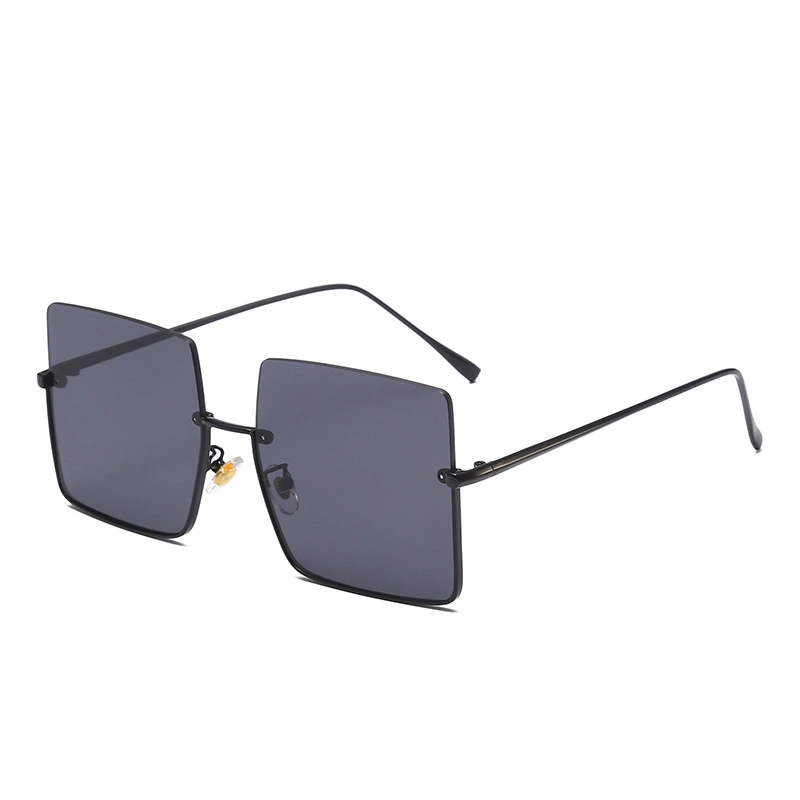 Half-rim Glasses Square Design Metal Multicolor Sunshade Sunglasses