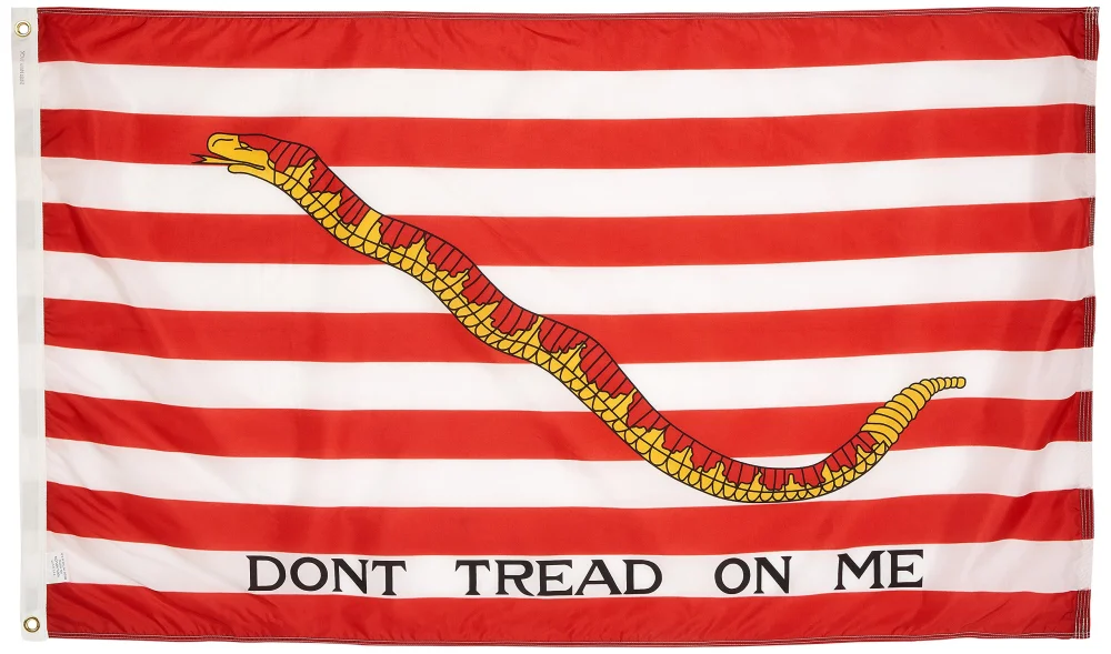 US Flag Store 1st Navy Jack Flag, 3 by 5-Feet, Don't Tread on Me