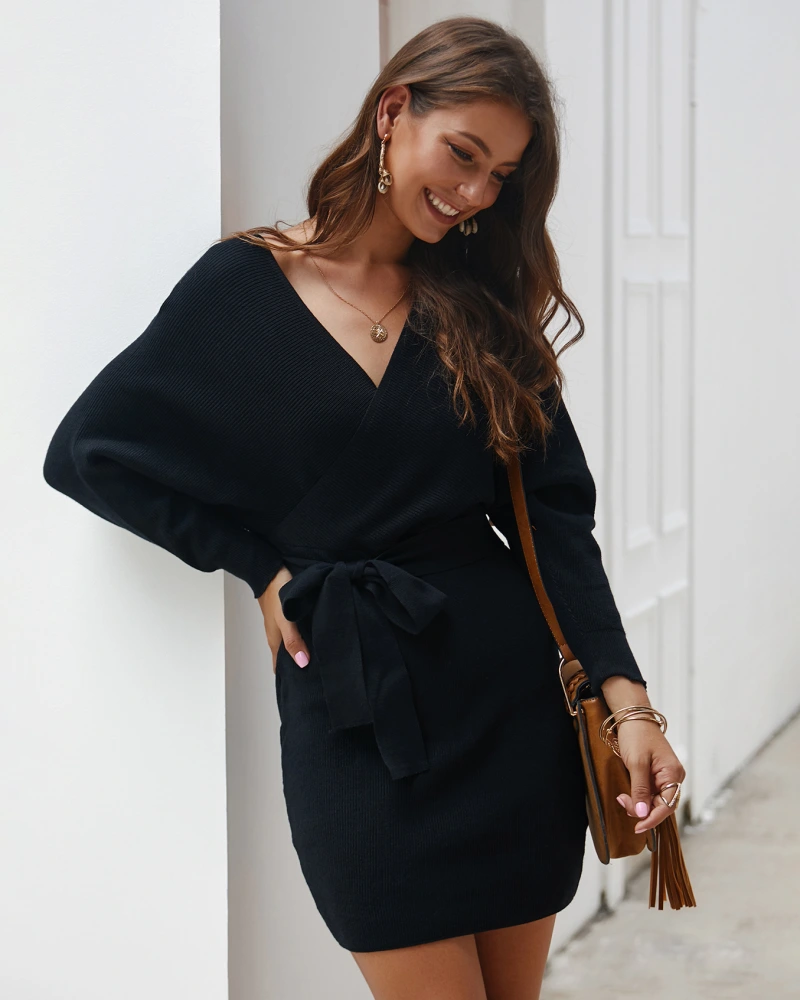Zinc Winter Sweater Sexy Bag Hip Warm Sweater Top Women