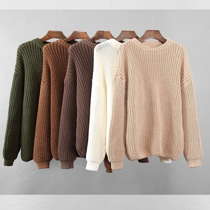 Casual striped ladies sweater