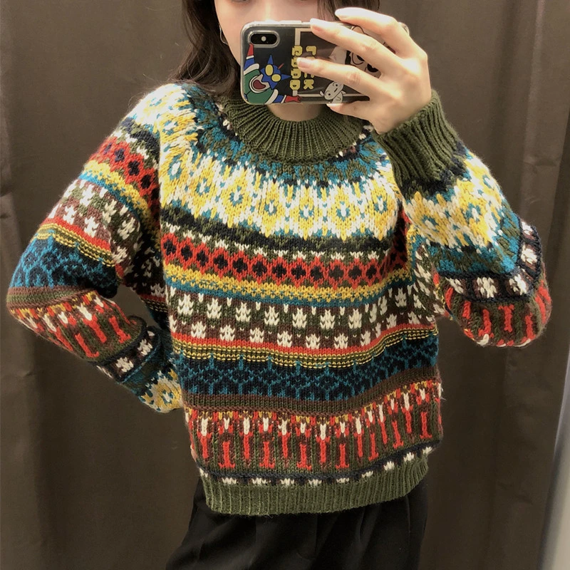 European and American women's Jacquard knitwear