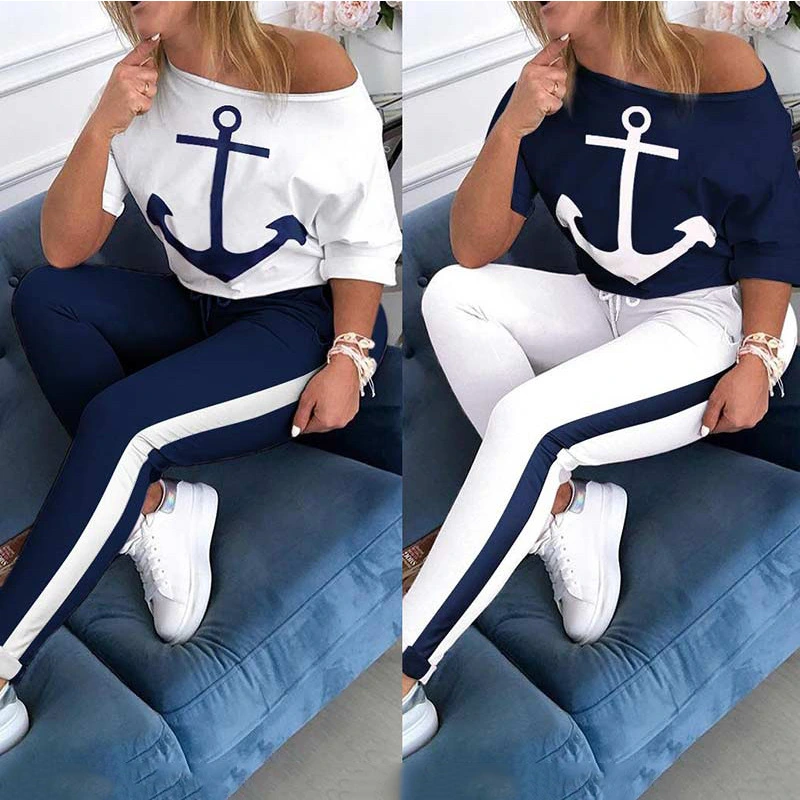 Anchor sleeve mid sleeve sports suit