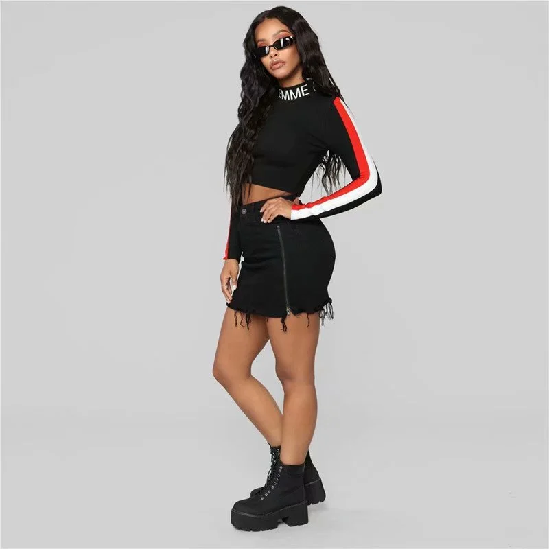 Autumn And Winter New Women's Letters Long-sleeved Bottoming Shirt