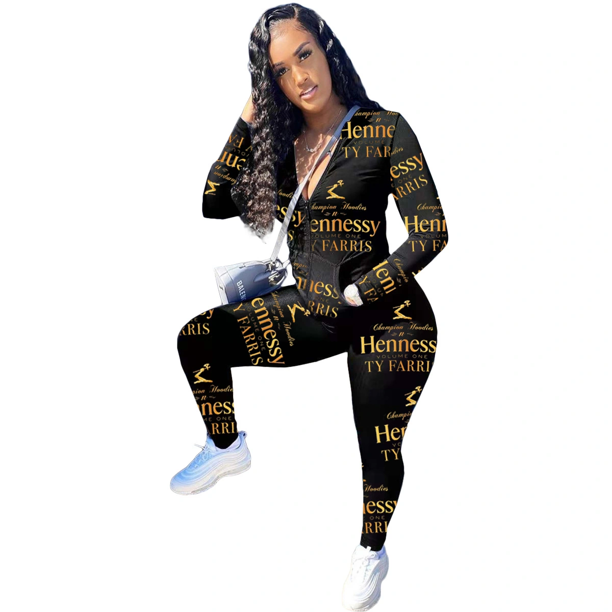 Casual Letter Printed Sports Suit