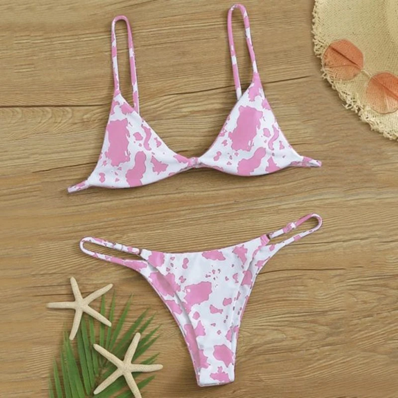 European And American Bikini Ladies Sexy Cow Spots