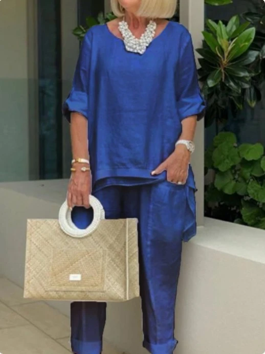 Summer Solid Color Women's Casual Women's Suit