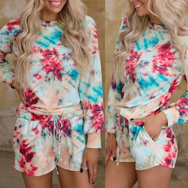 Spring And Summer European And American Tie-dye Homewear Women