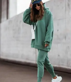 Autumn And Winter New Hooded Sweater Suit Two-piece Suit