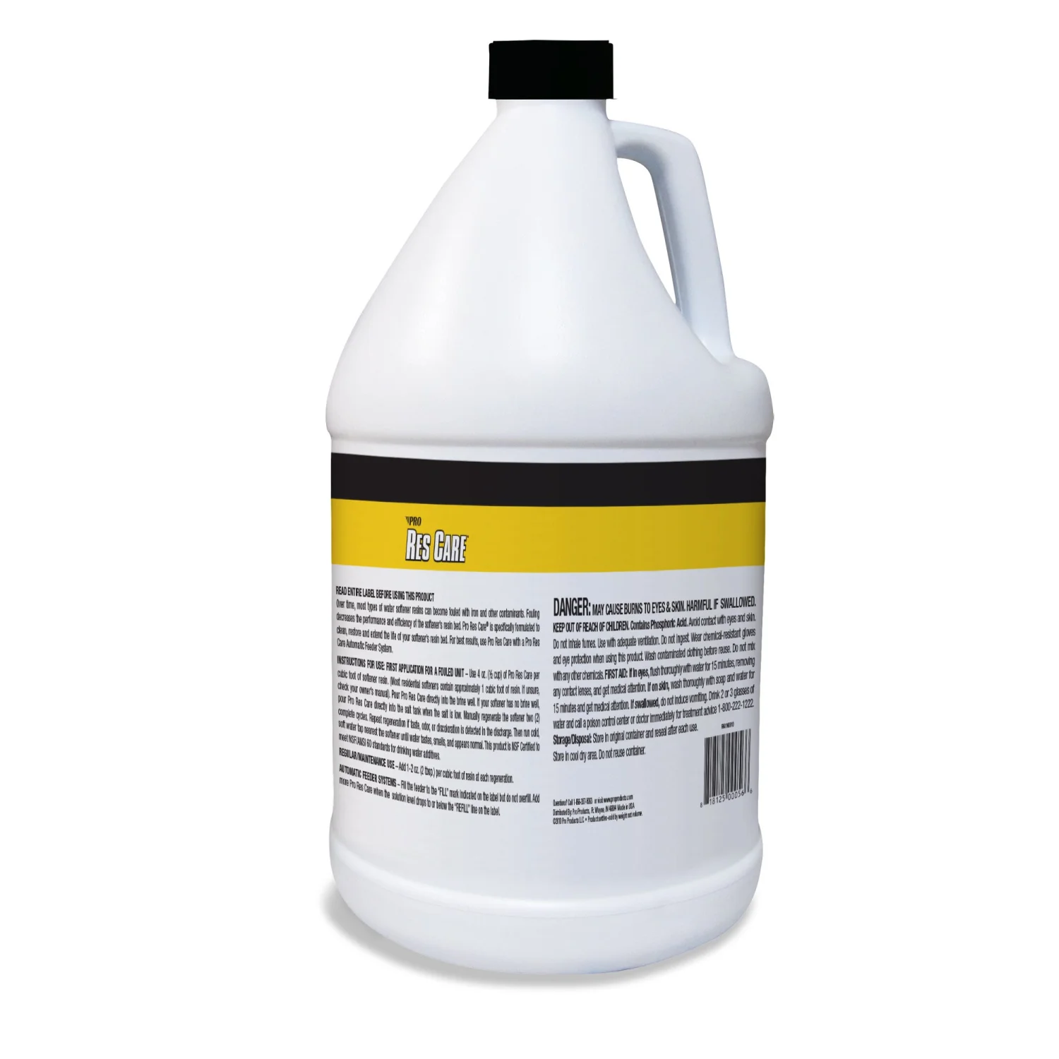Pro Products Res Care Water Softener Cleaner, All-Purpose Whole House Water Softener System Liquid Cleaning Solution Maintains Resin , 1-Gal Bottle