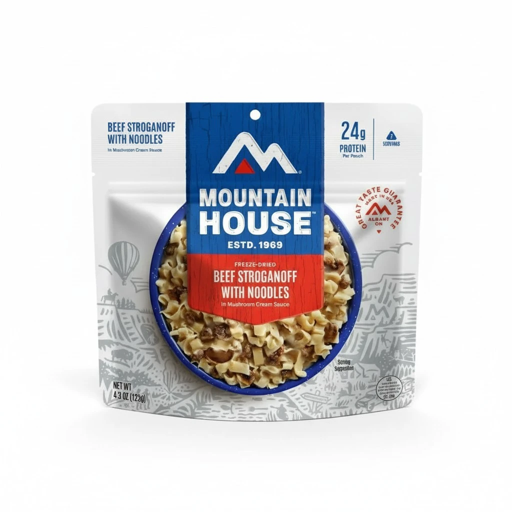 Mountain House Beef Stroganoff with Noodles | Freeze Dried Backpacking & Camping Food | 2 Servings