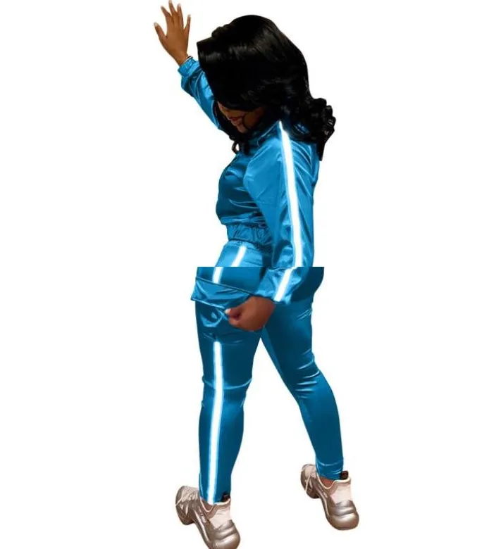Women's stitching sports two-piece suit