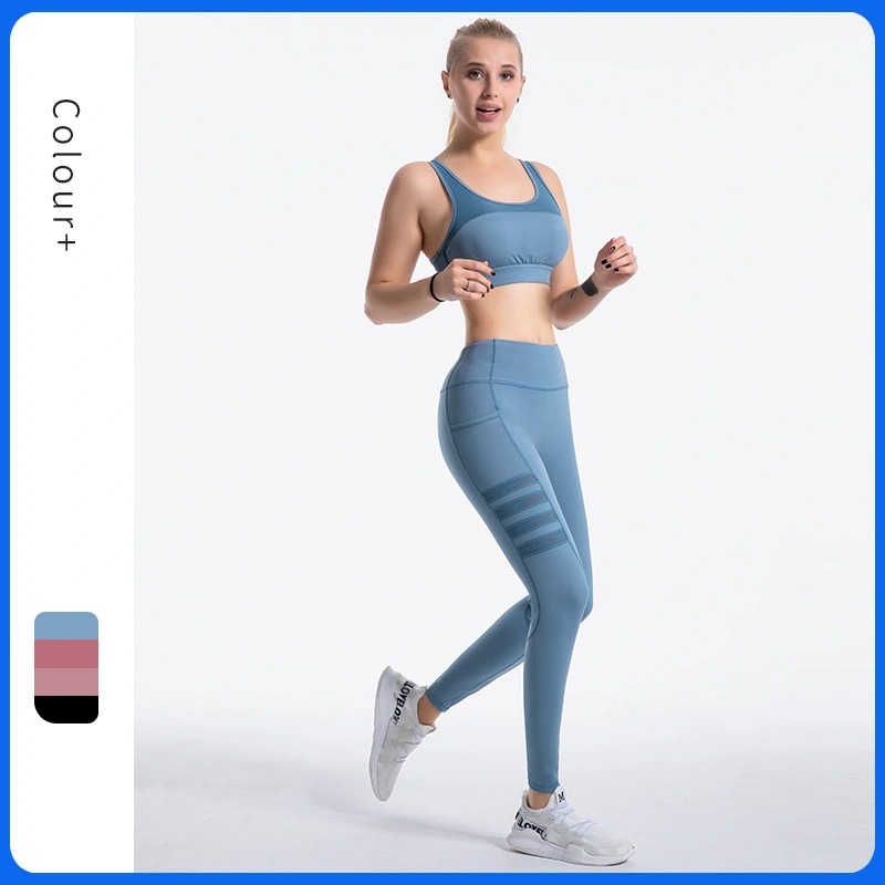 Mesh breathable yoga sports suit