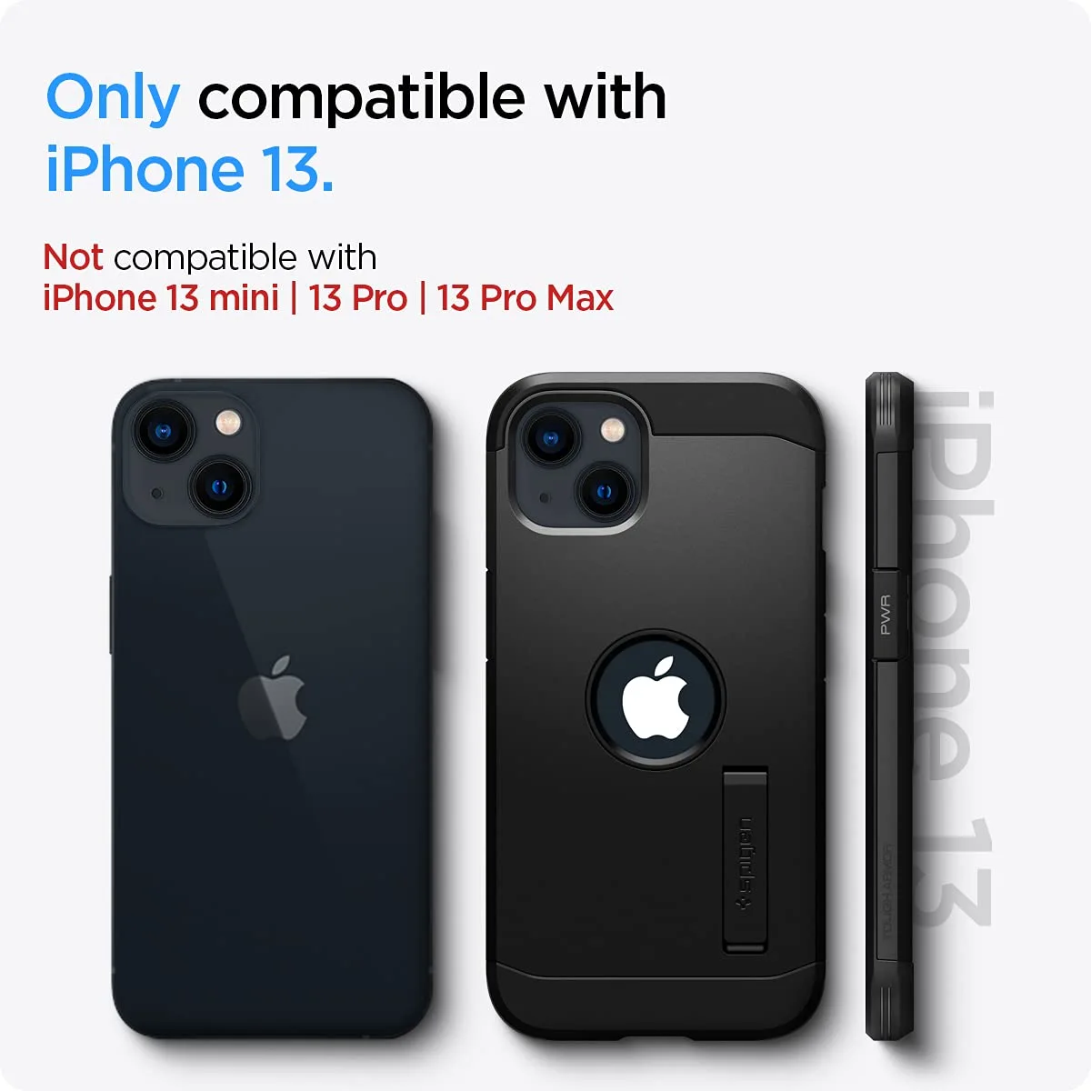 Spigen Tough Armor [Extreme Protection Tech] Designed for iPhone 13 Case (2021) - Black
