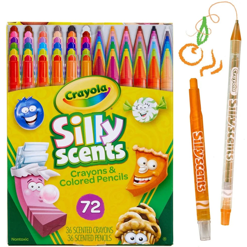 Crayola Silly Scents Twistables, Scented Crayons & Colored Pencils, School Supplies, 72 Count [Zinc Exclusive]