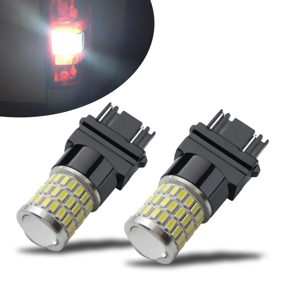 iBrightstar 9-30V Super Bright Low Power 3157 4157 3057 3156 LED Bulbs with Projector Replacement for Back Up Reverse Lights and Tail Brake Parking Lights, Xenon White