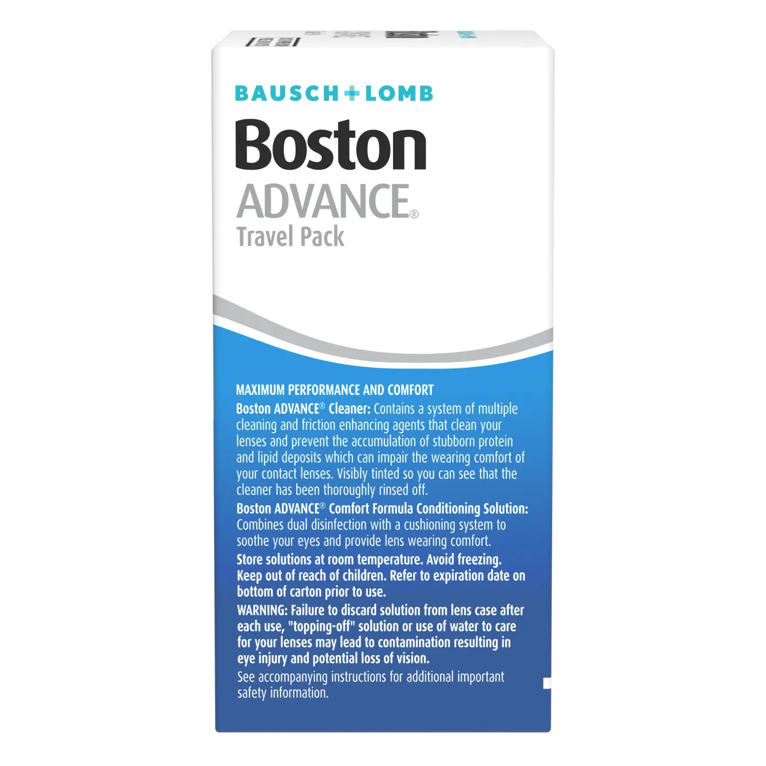 Boston Advance Formula, by Bausch + Lomb, Travel Pack 1 Each, Combo