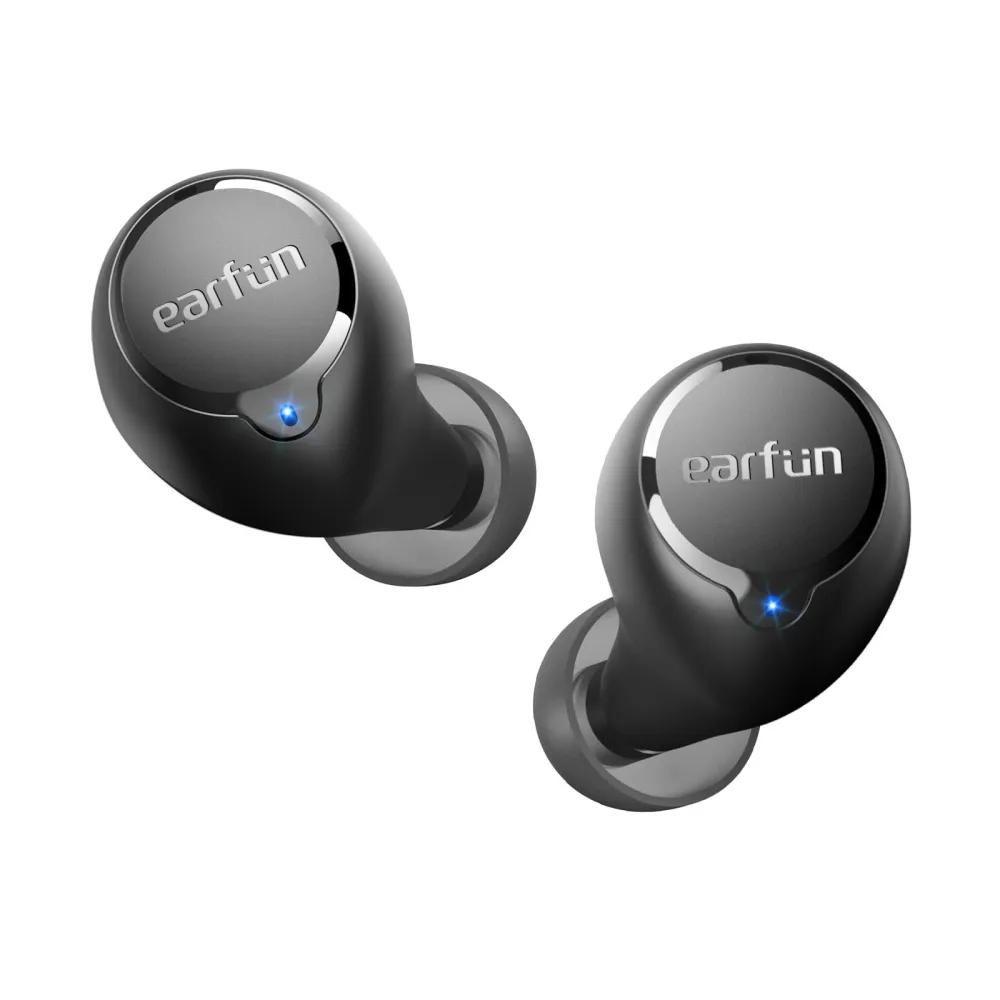 EarFun Free 1S Wireless Earbuds, Bluetooth Earbuds with Deep Bass, 4 Mics for Clear Call, Customizable EQ App, IPX7 Waterproof in-Ear Headphones, 30H Playtime, Wireless Charging