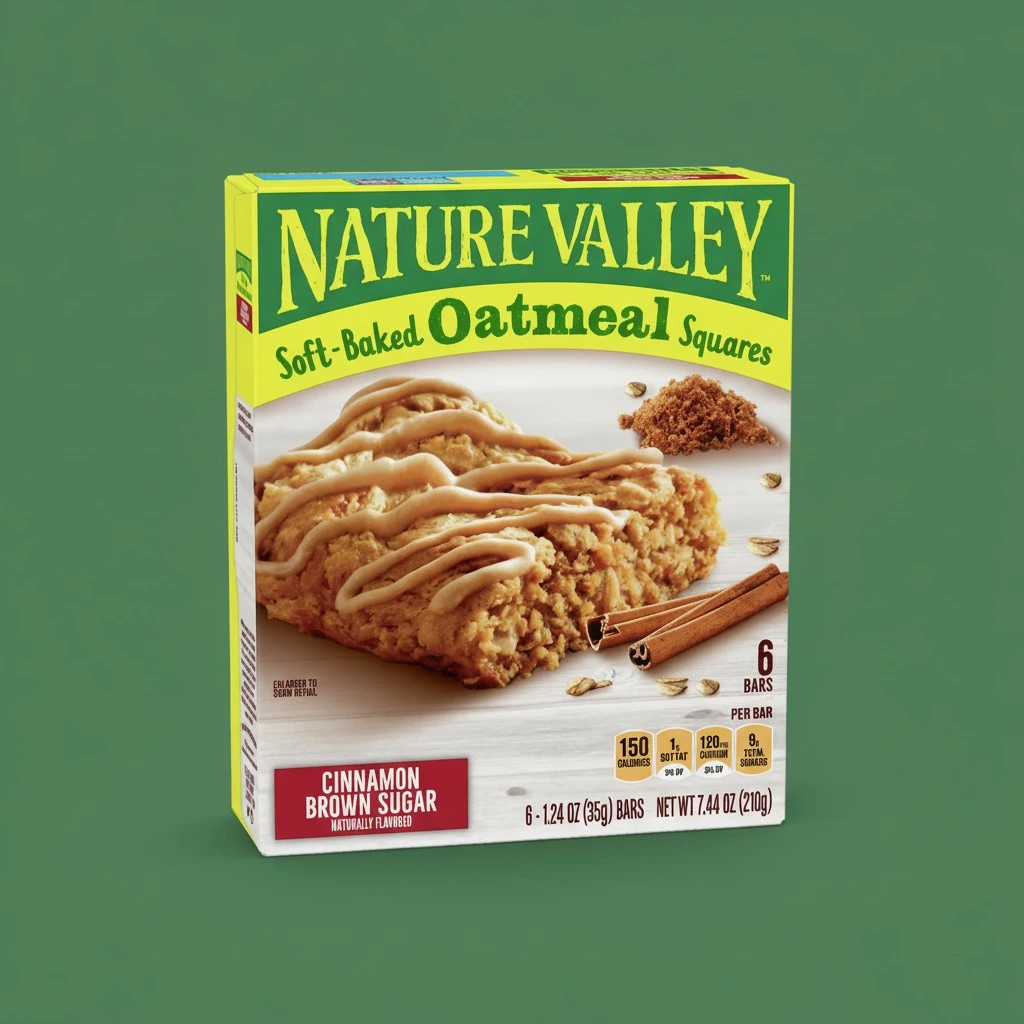 Nature Valley Soft-Baked Oatmeal Squares, Cinnamon Brown Sugar, 6 ct, 7.44 OZ