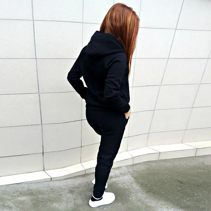 European and American Fleece Sports Suit