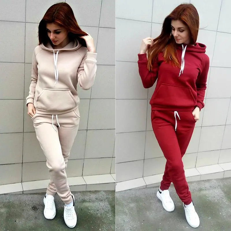 European and American Fleece Sports Suit