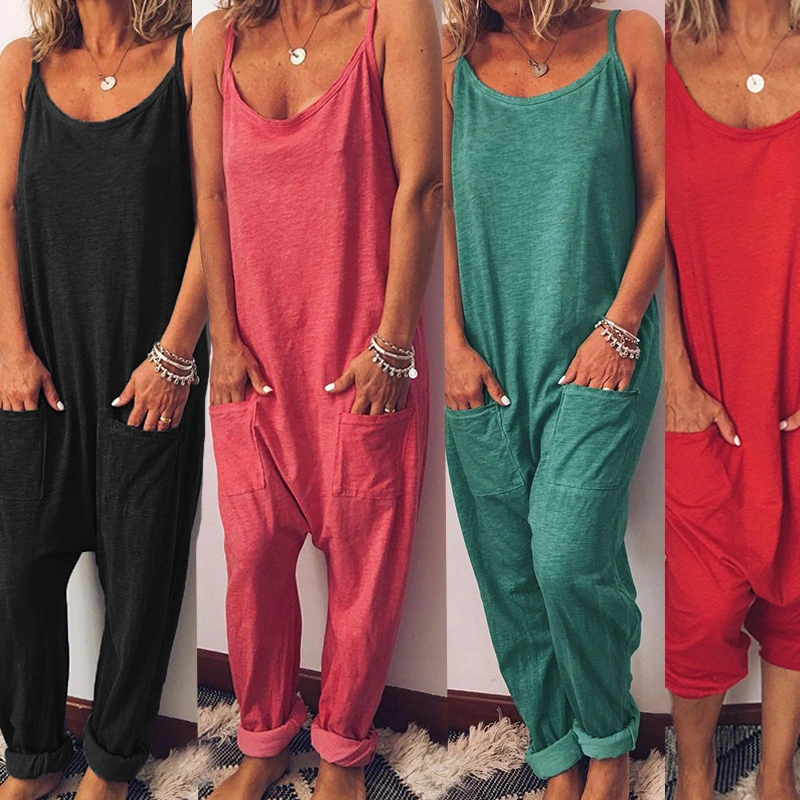 Solid color jumpsuit