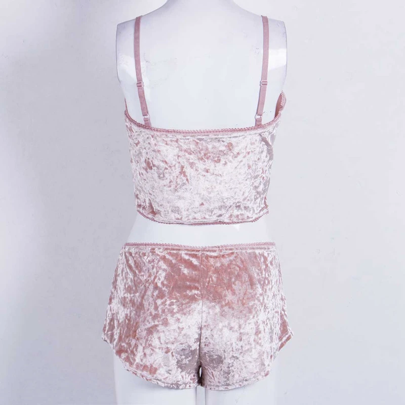 Pajama Set with Gold Diamond Sling
