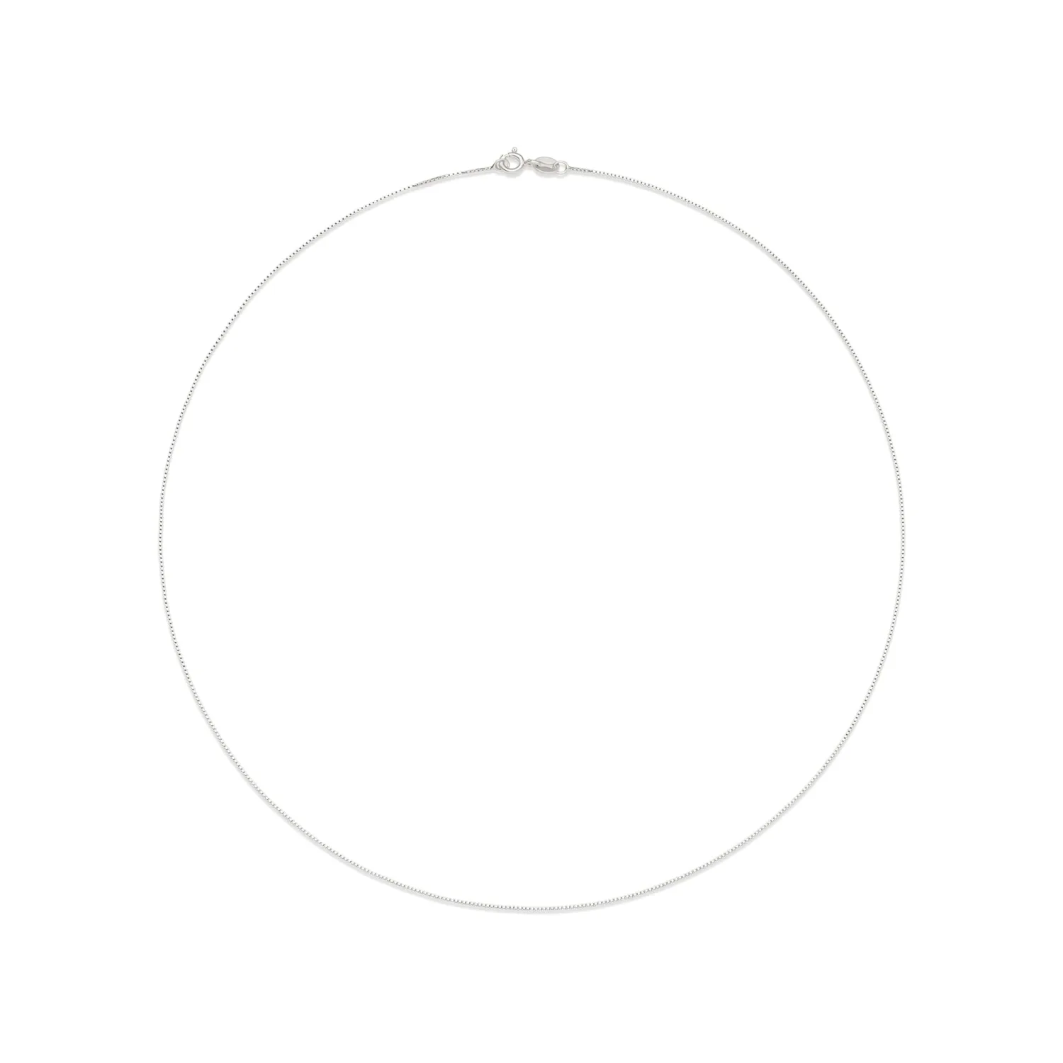 Amazon Essentials Sterling Silver Thin 0.8mm Box Chain Necklace | Available in Yellow Gold or Silver | 16", 18", 20", 24", or 30" (previously Amazon Collection)