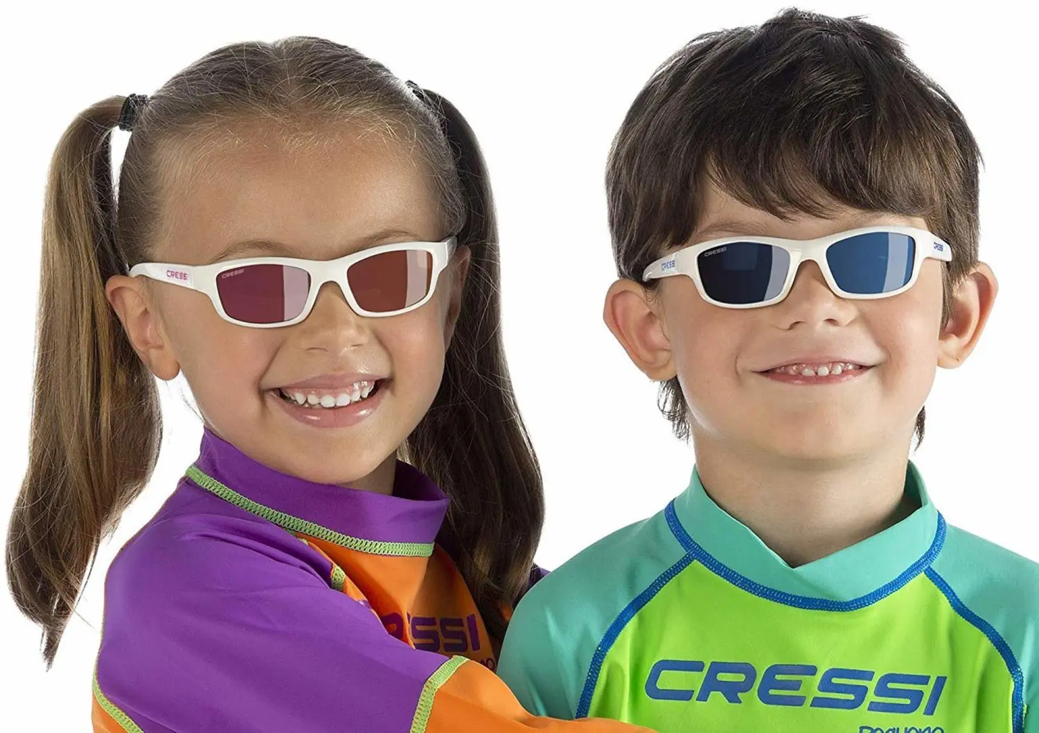 Cressi Kids Cool Sporty Sunglasses Anti-UV Polarized Lenses for 2 to 15 Years Old | Maka & Yogi