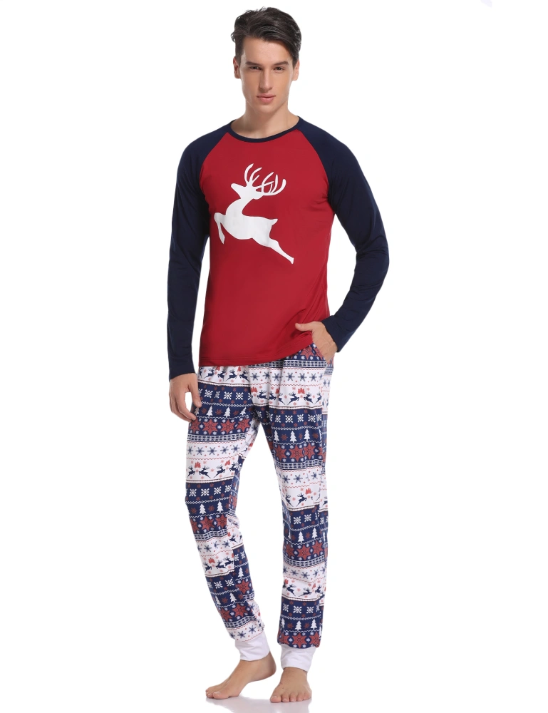 Elk print Christmas suit