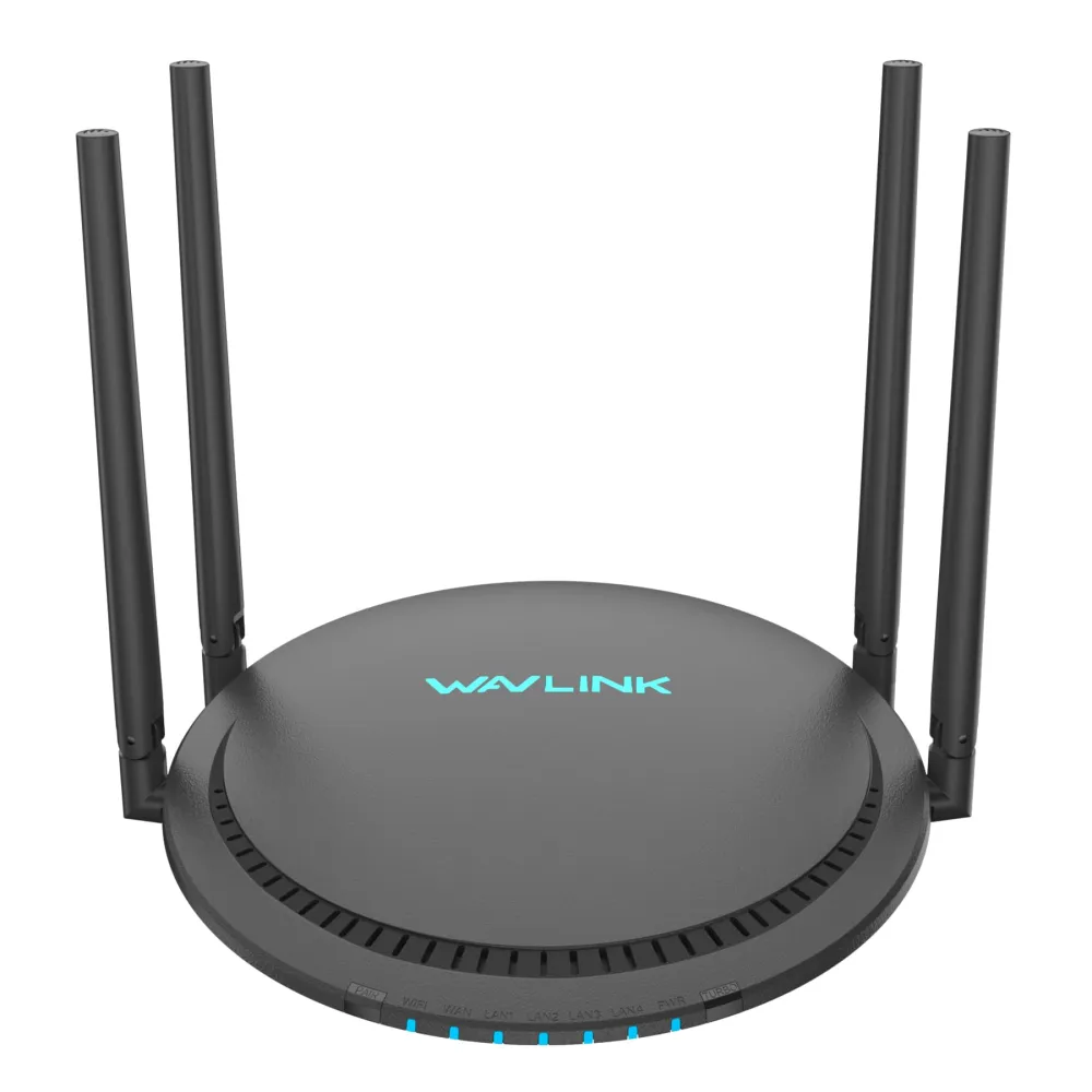 WAVLINK AC1200 WiFi Router Dual Band Router for Wireless Internet, 4 Gigabit WAN/LAN Ethernet Ports, 4x5dBi High-Gain Antennas, Supports Router AP WISP Mode, WPA3, Parental Control
