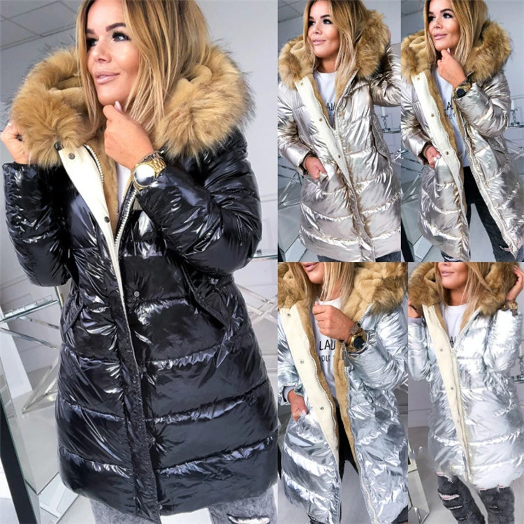Casual Fashion Warm Women's Fit Solid Color Cotton Coat