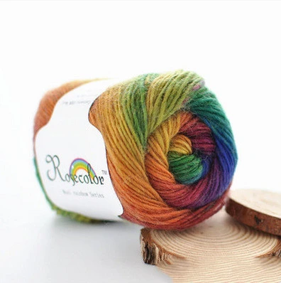 Long Section Dyed Wool Rainbow Thread-Coat Shawl Scarf