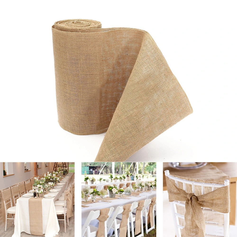 Outdoor party solid color decorative linen strips