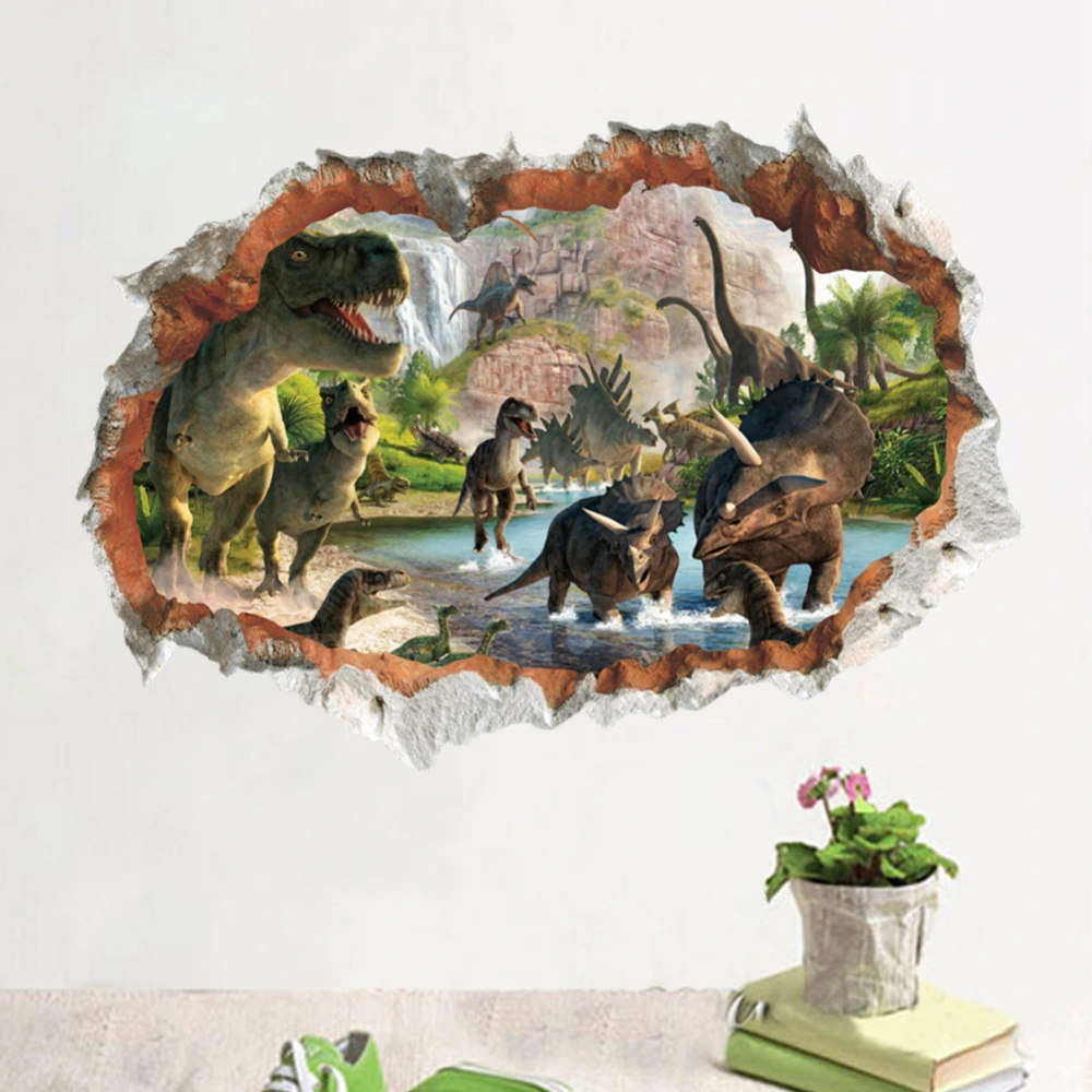 Dinosaur Walls Through Children's Room Wall Decoration