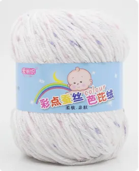 Color dot medium thick hand-knitted thread