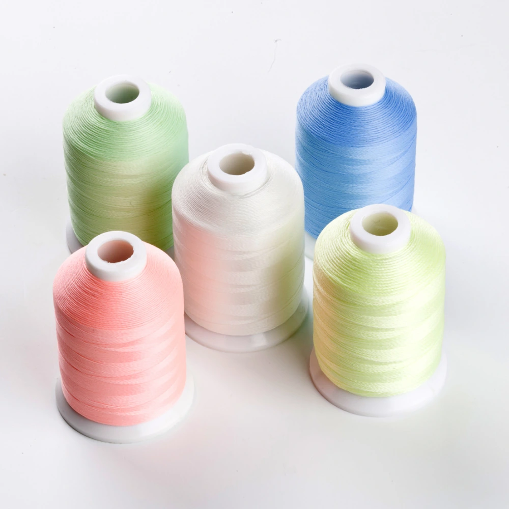 Polyester embroidery thread for computer machines