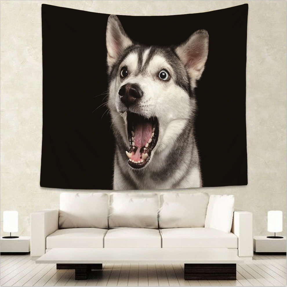 Animal cute dog Erha avatar series printing wall hanging