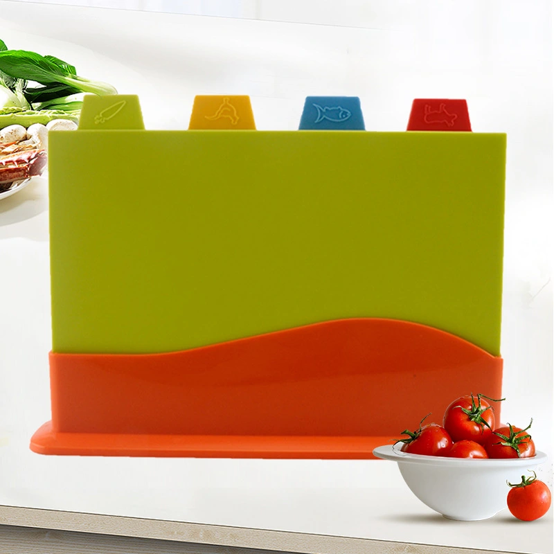 Plastic four-color thawing chopping board