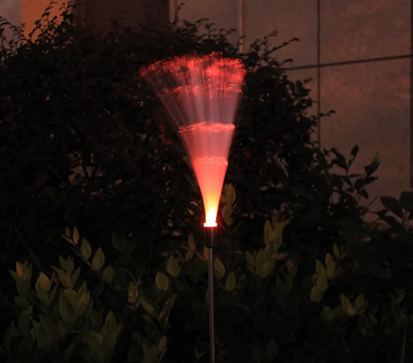 Solar Colorful Fiber Optic Lawn Lights