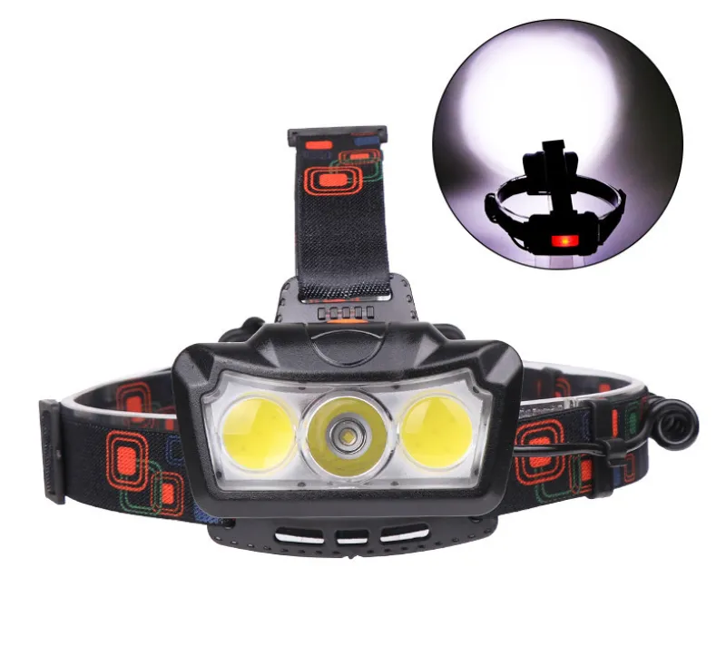 Cross-border New XML T6 COB LED Glare 3 Lamp Headlight
