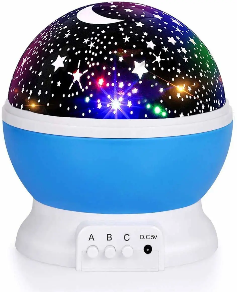 Night Light for Kids, Kids Night Light, Star Night Light, Nebula Star Projector 360 Degree Rotation - 4 LED Bulbs 12 Light Color Changing with USB Cable, Romantic Gifts for Men Women Children
